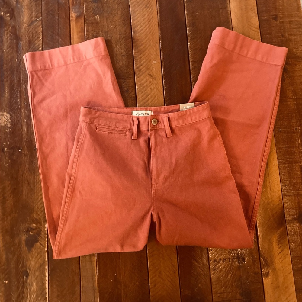 MADEWELL CURVY SLIM EMMETT wide leg jeans pants 26 tall NWT